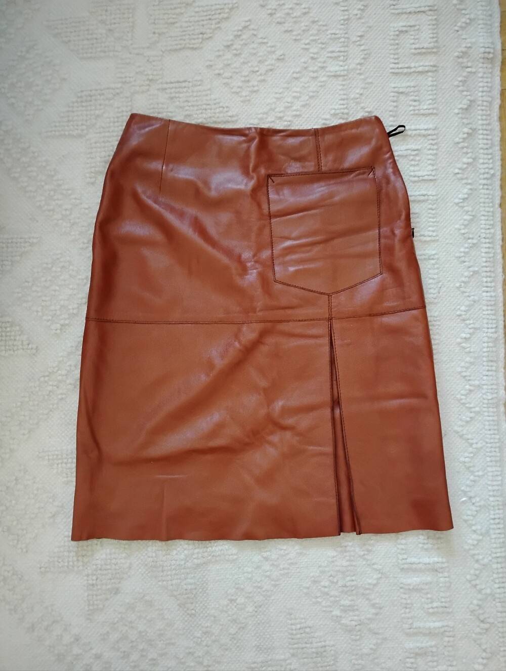Genuine 100% Leather Weekend Max Mara Skirt